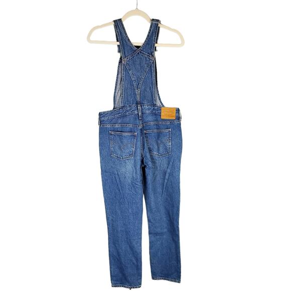 Levi's Premium Original Overalls Bottom End Medium Wash Size Small - Picture 2 of 11